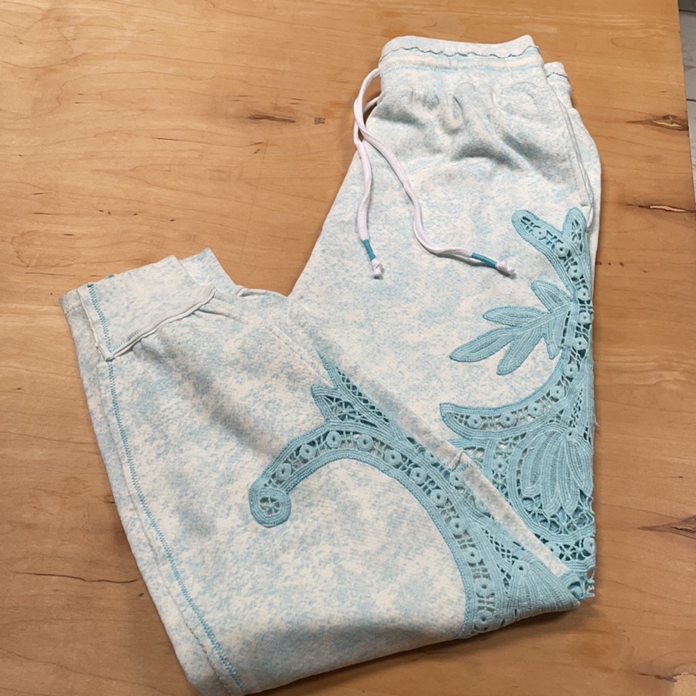 Free People Sun and Done Lace Crochet Sweatpants - Picture 6 of 11
